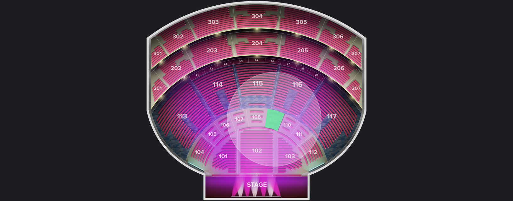 Seat view from Orchestra