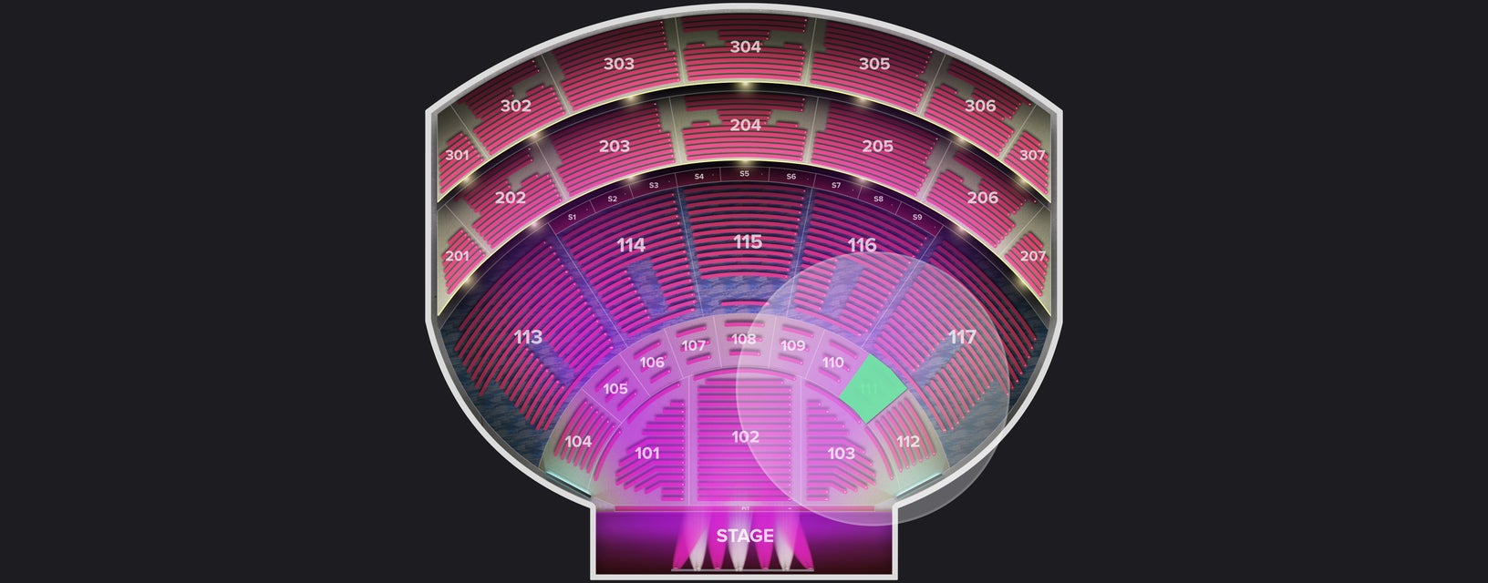 Seat view from Orchestra