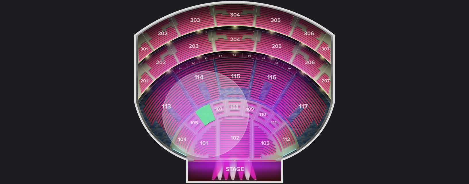 Seat view from Orchestra