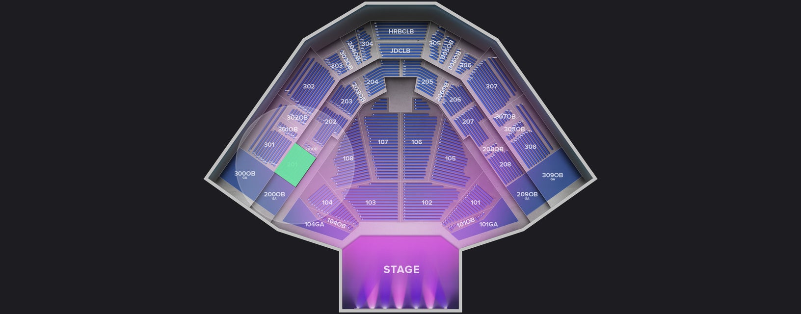 Seat view from Middle