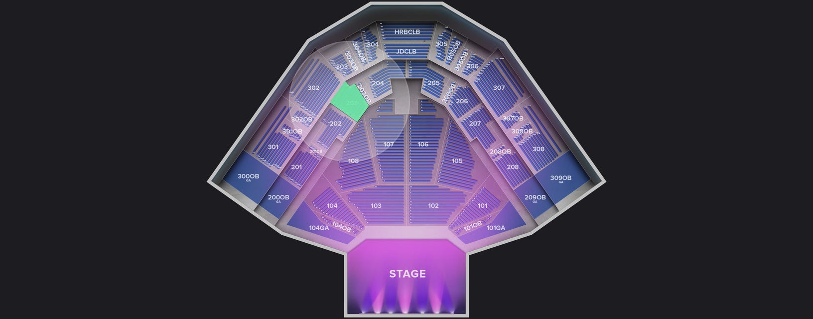 Seat view from Middle