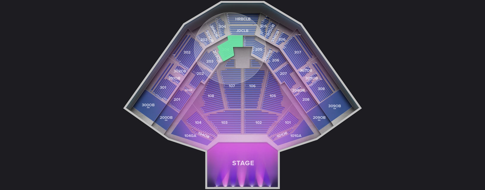 Seat view from Middle