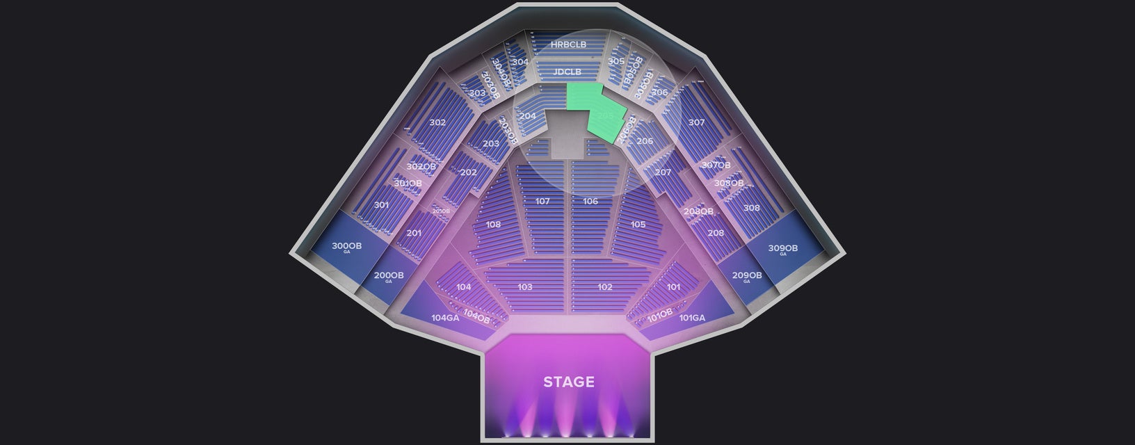 Seat view from Middle