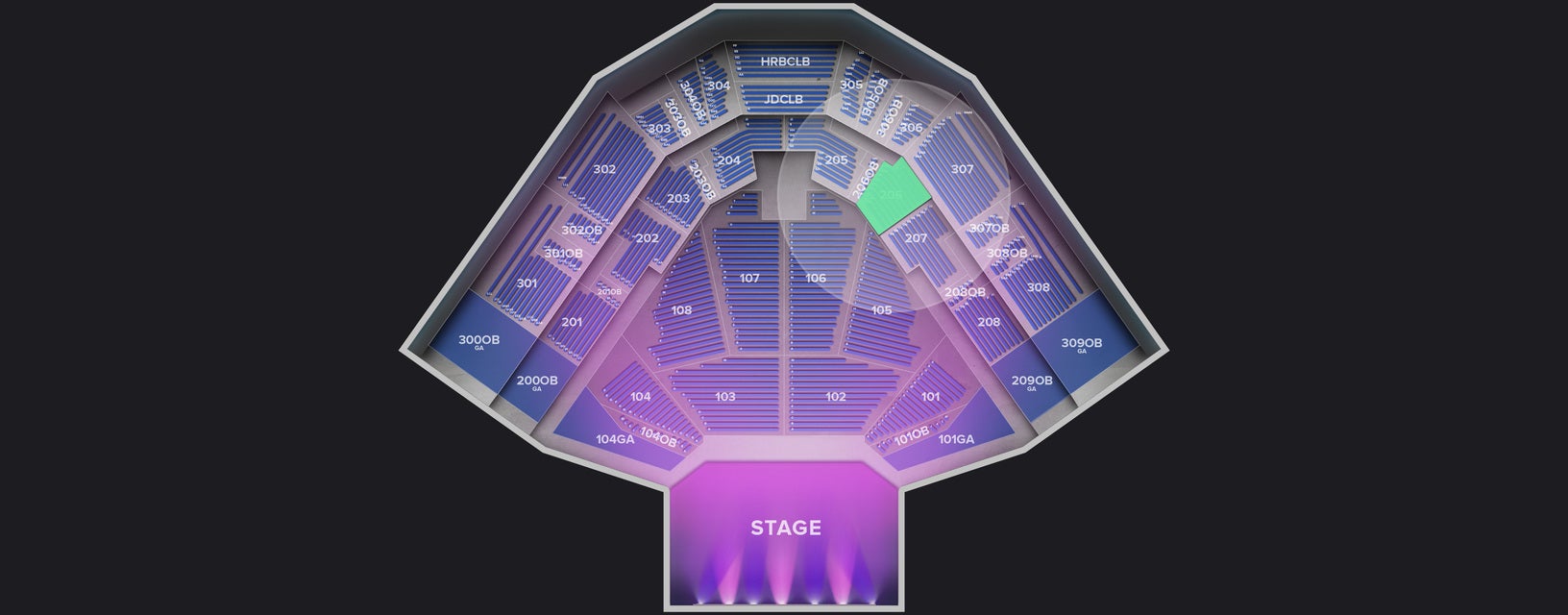 Seat view from Middle