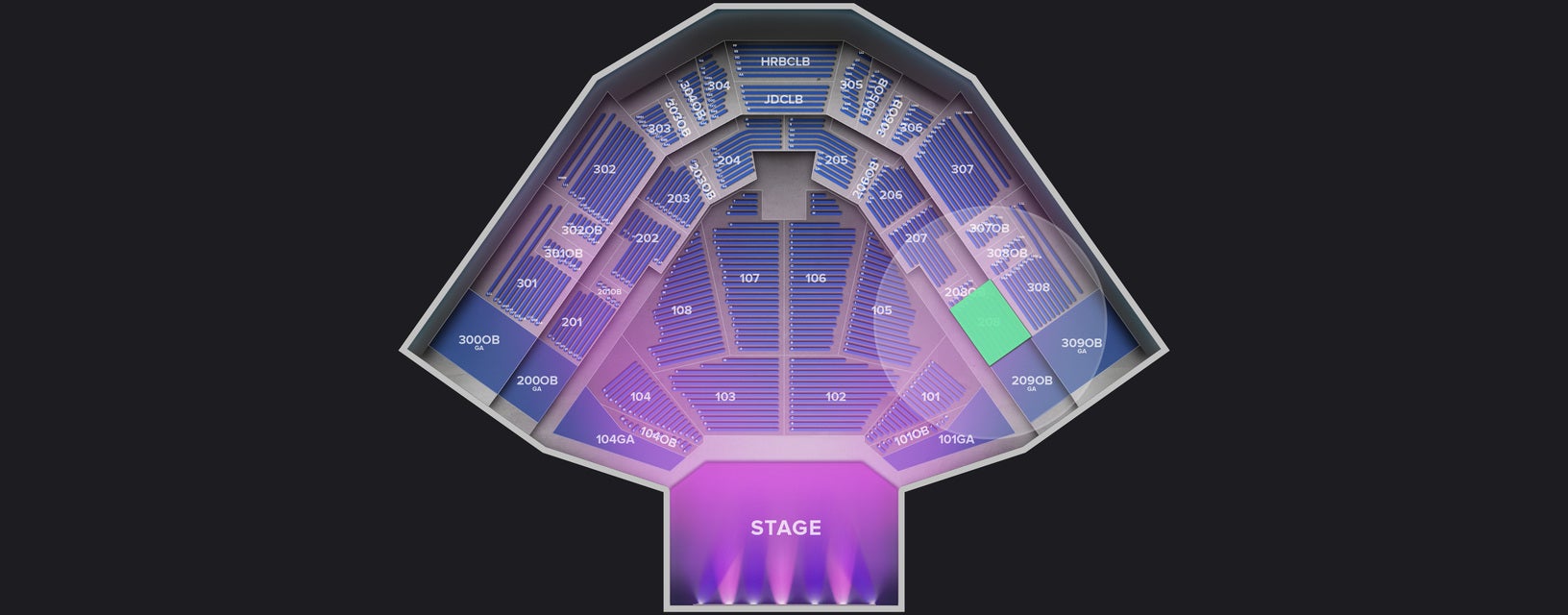 Seat view from Middle