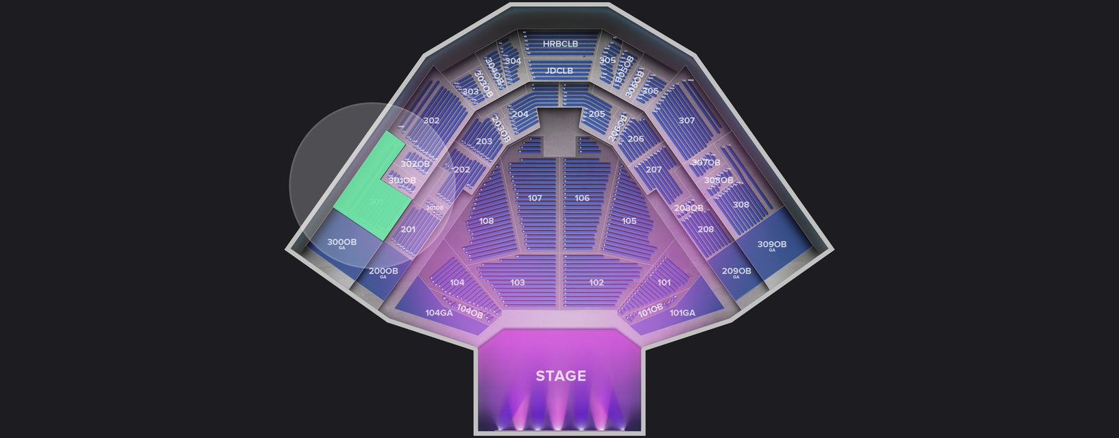 Seat view from Upper