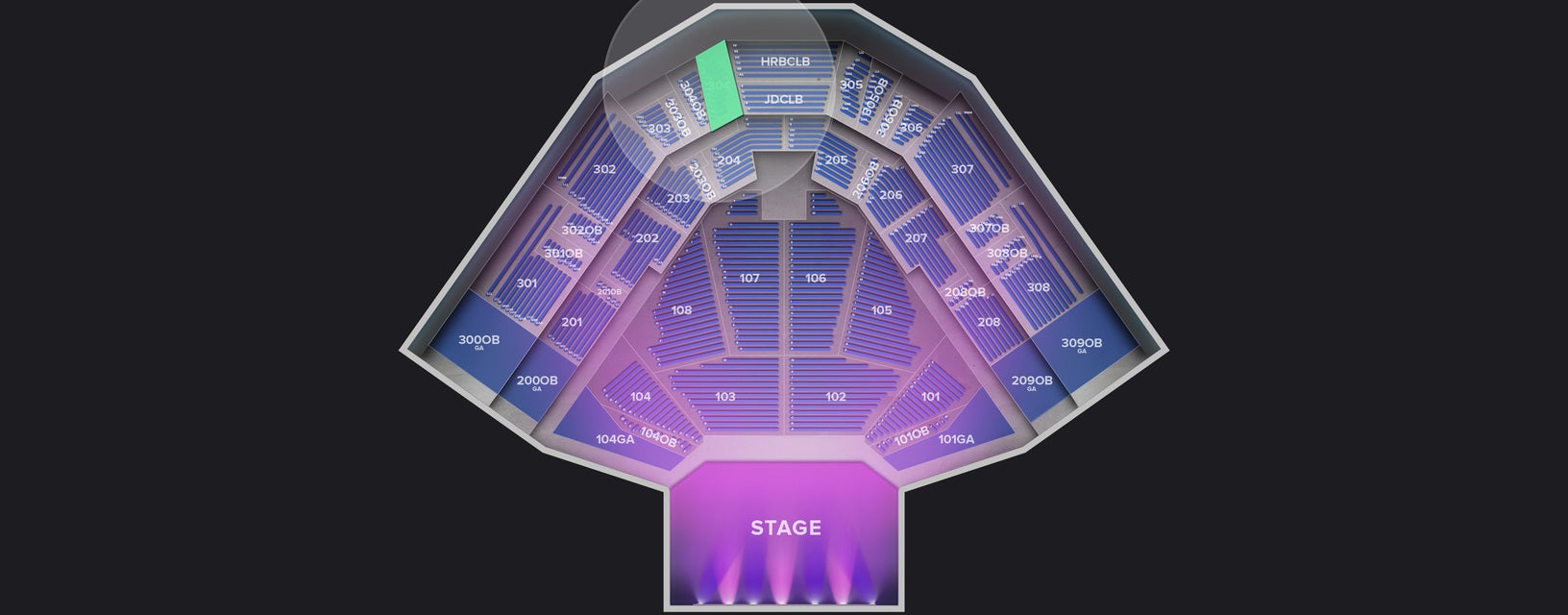 Seat view from Upper