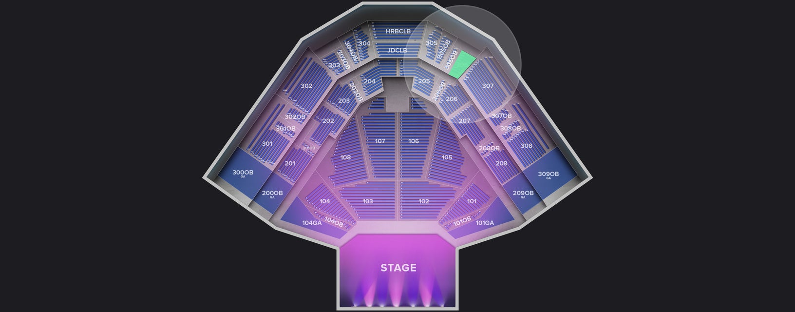 Seat view from Upper