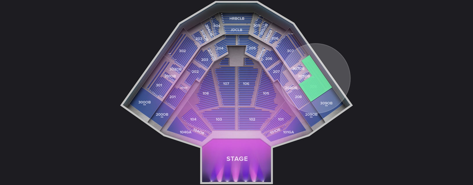 Seat view from Upper