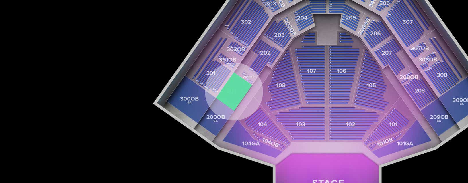 Seat view from Middle