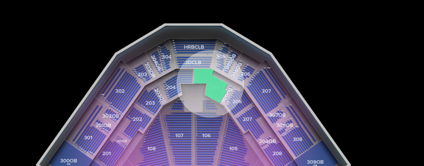 Seat view from Middle