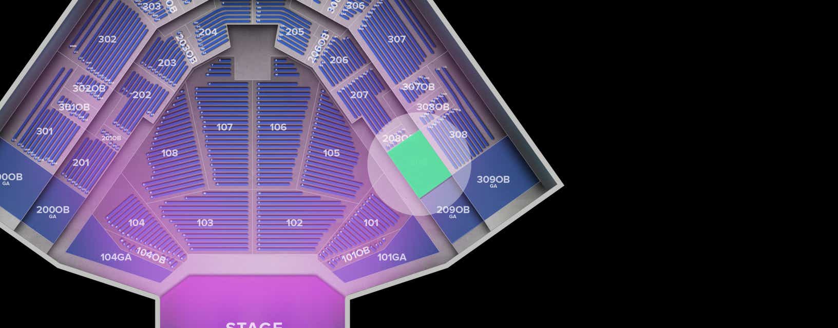 Seat view from Middle