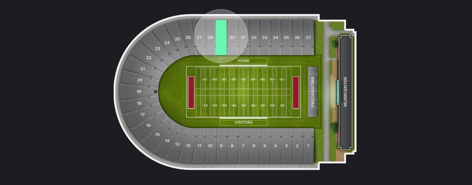 Seat view from Premium