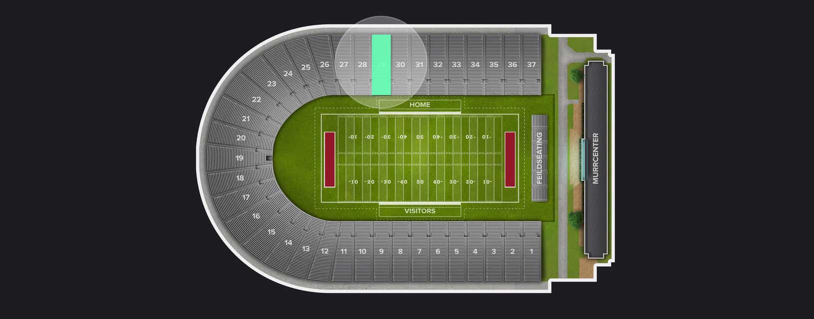 Seat view from Premium