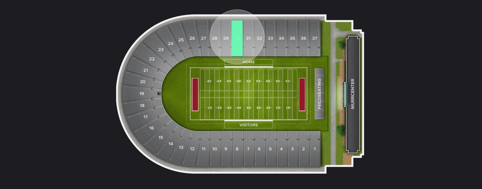Seat view from Premium