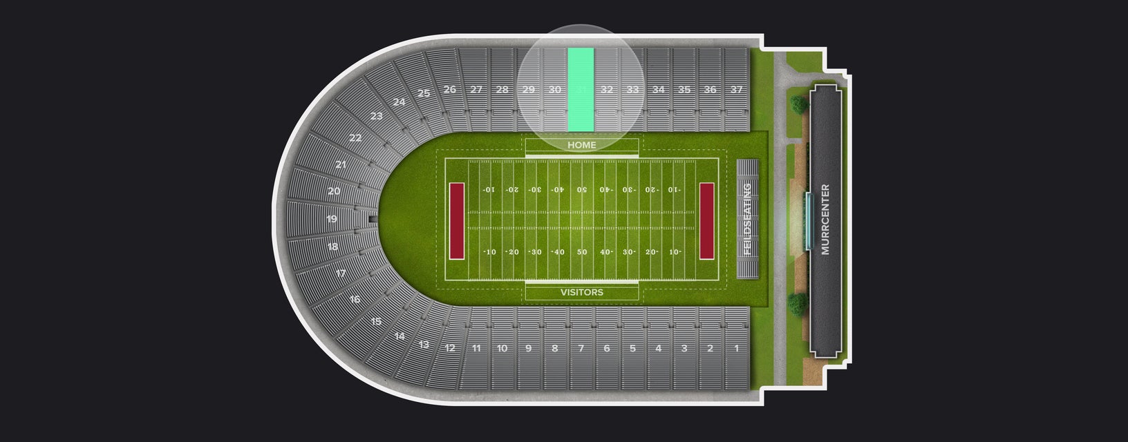 Seat view from Premium