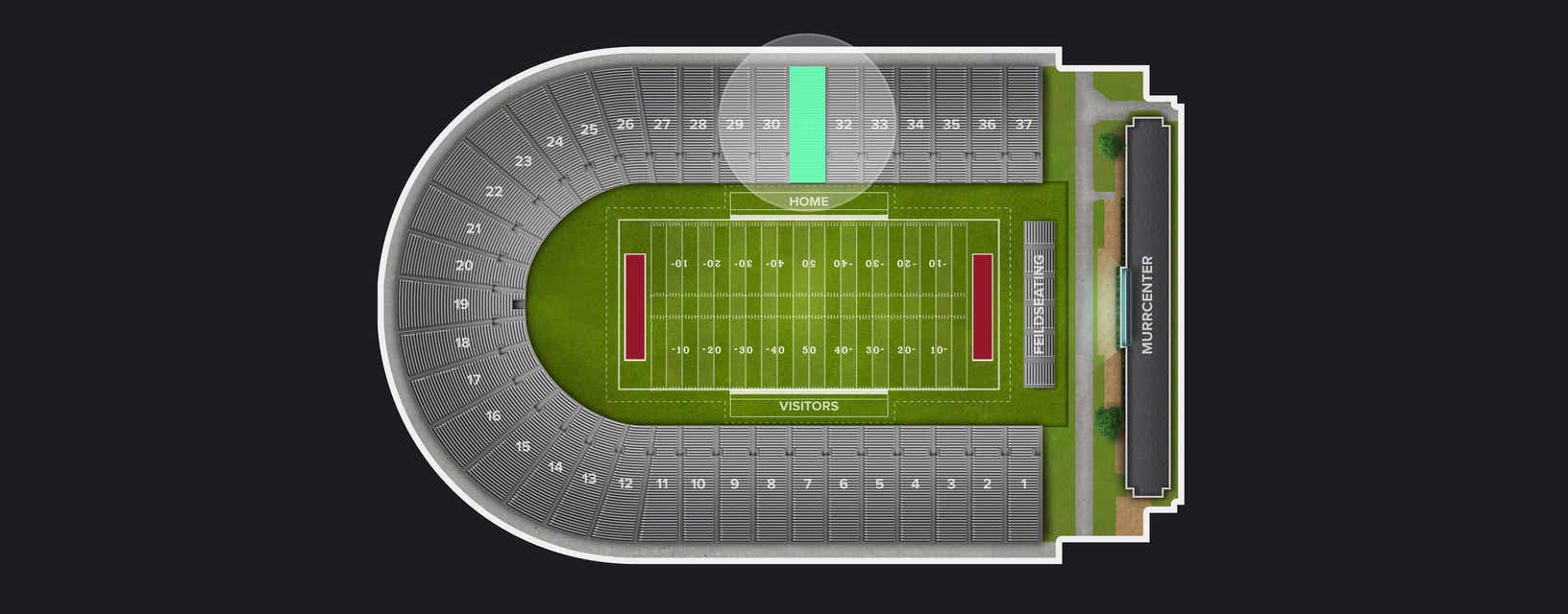 Seat view from Premium
