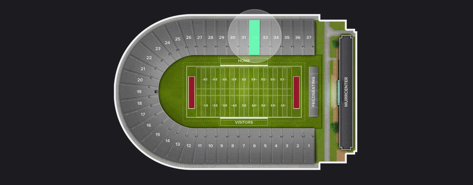 Seat view from Premium