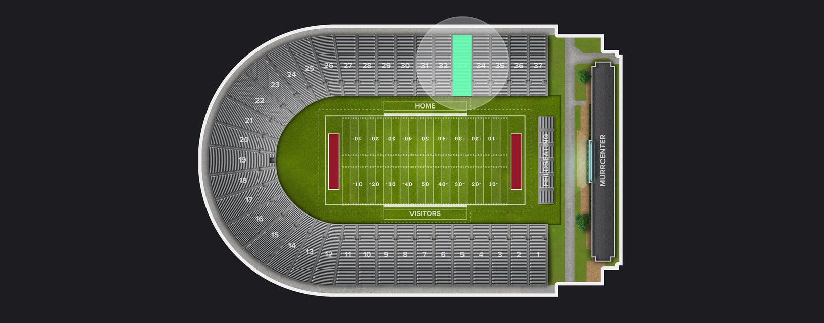 Seat view from Premium