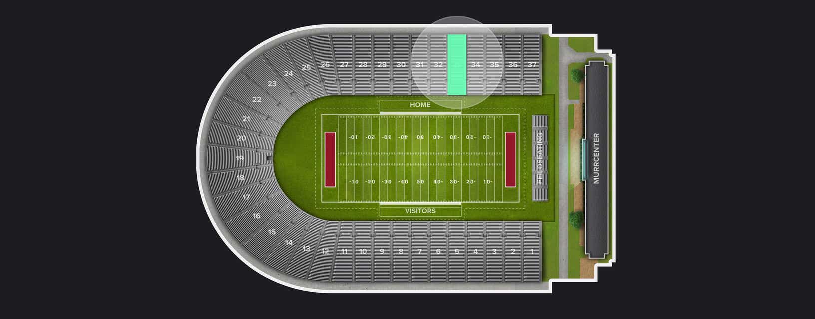 Seat view from Premium