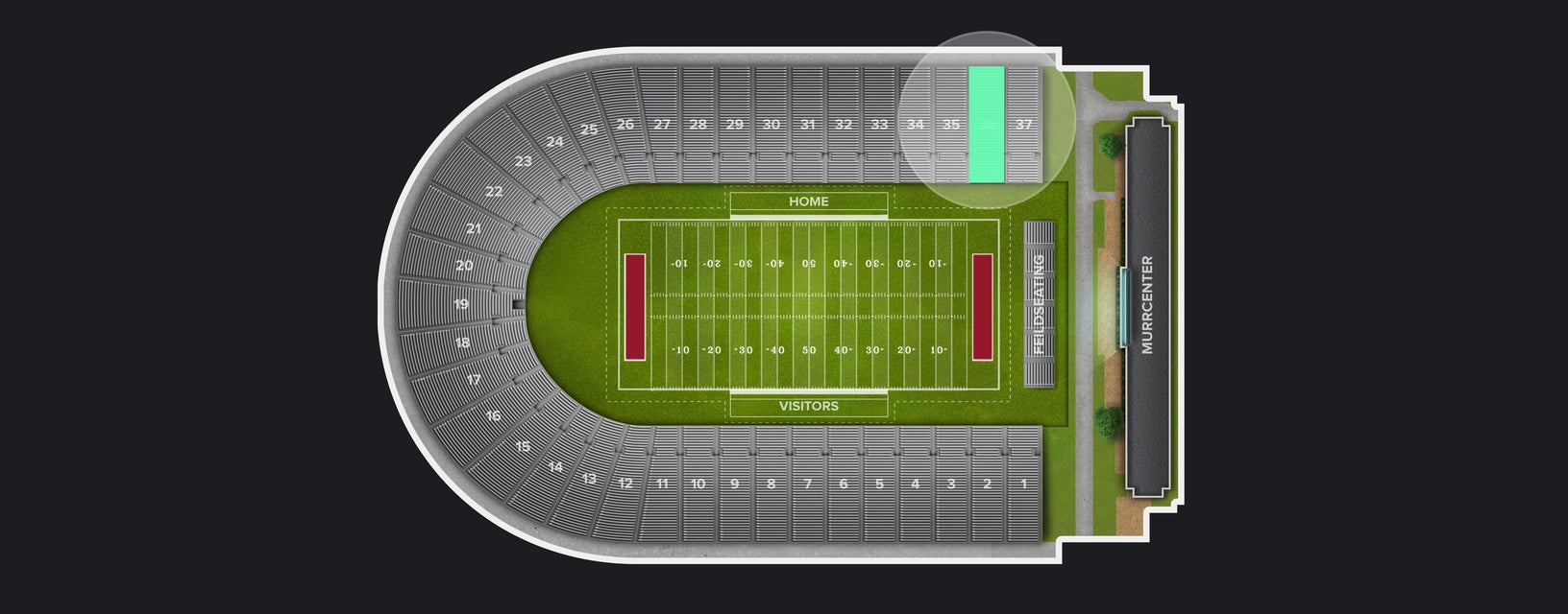 Seat view from Premium