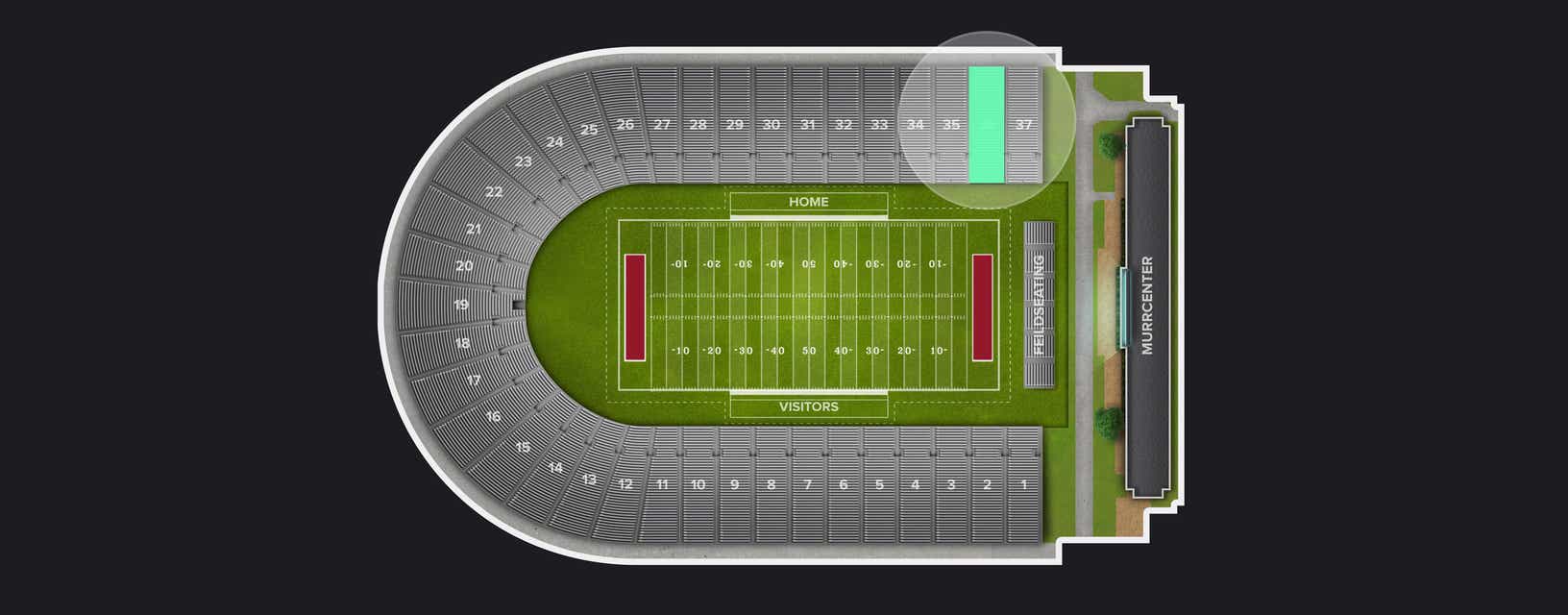 Seat view from Premium