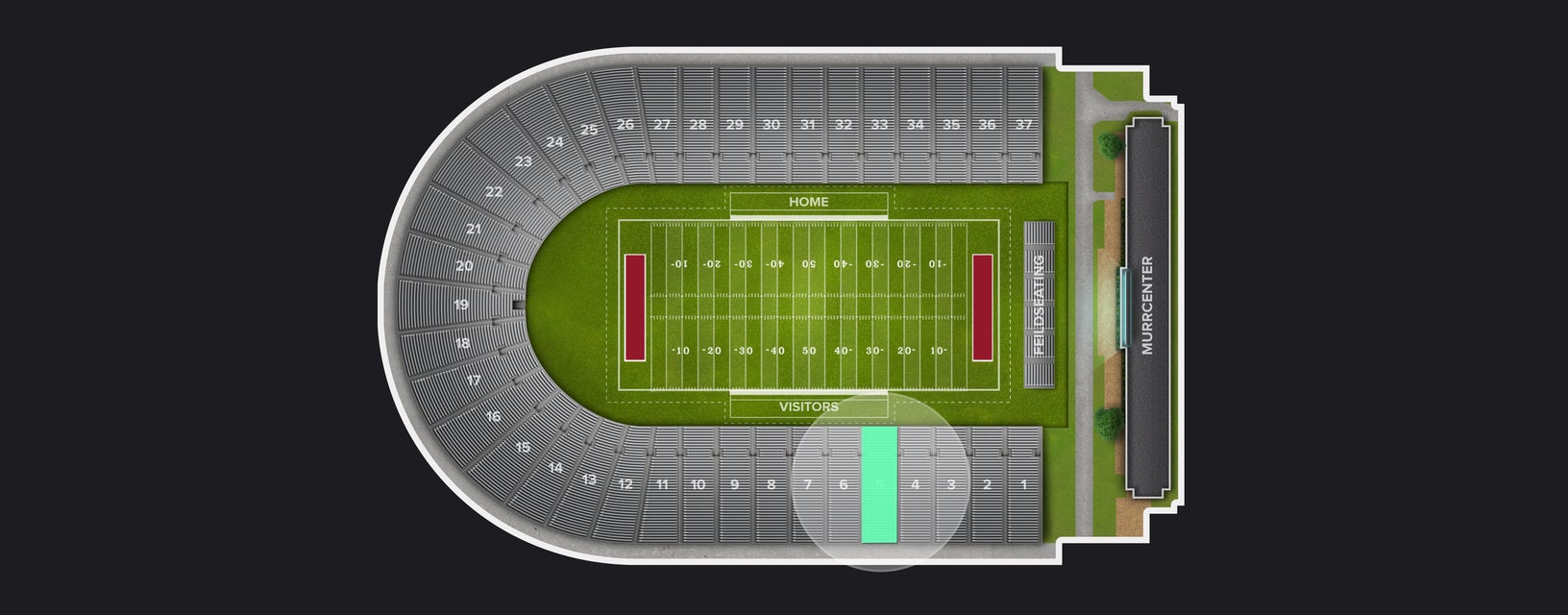 Seat view from Premium