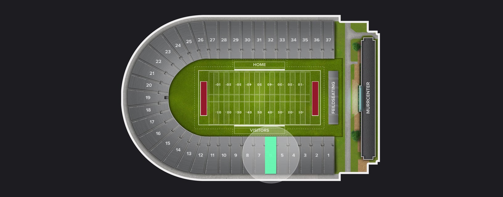 Seat view from Premium