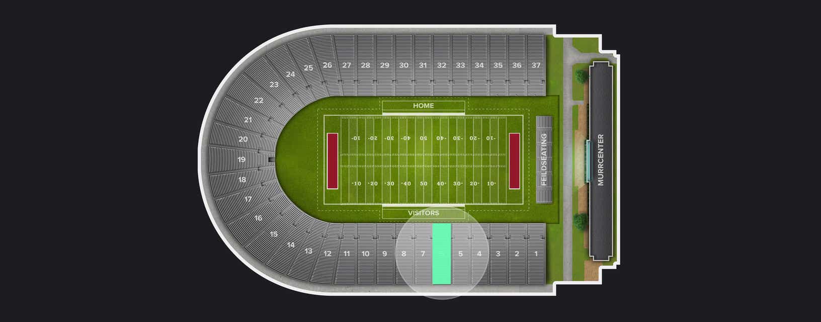 Seat view from Premium