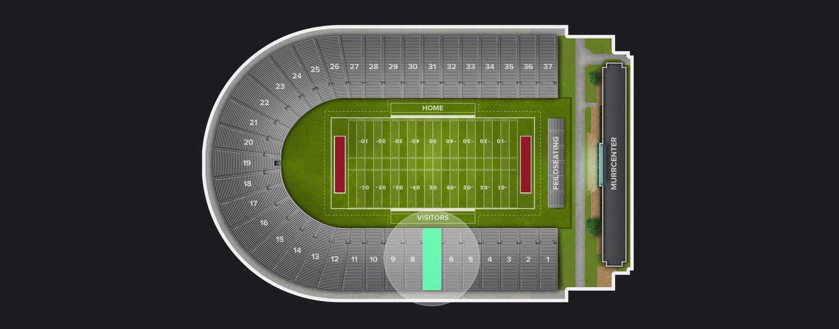 Seat view from Premium