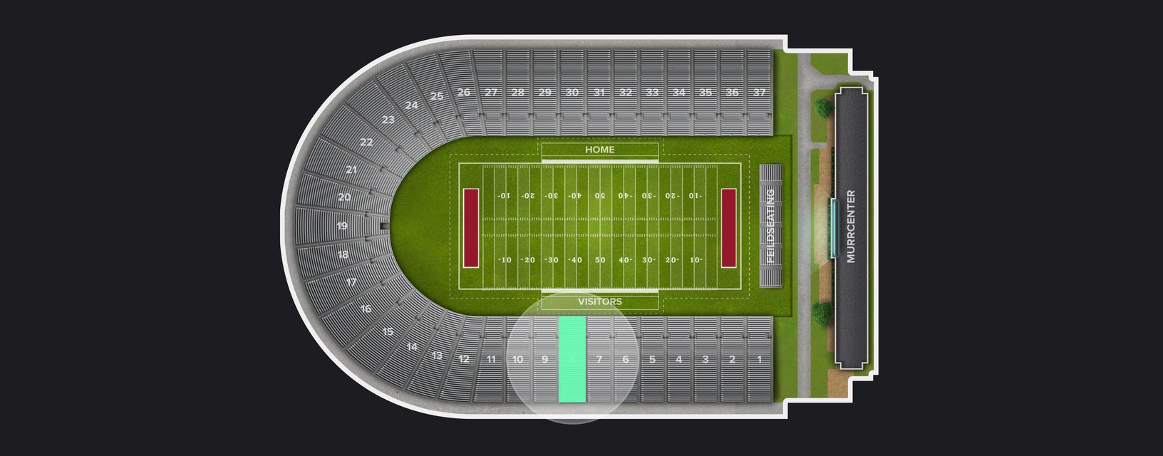 Seat view from Premium