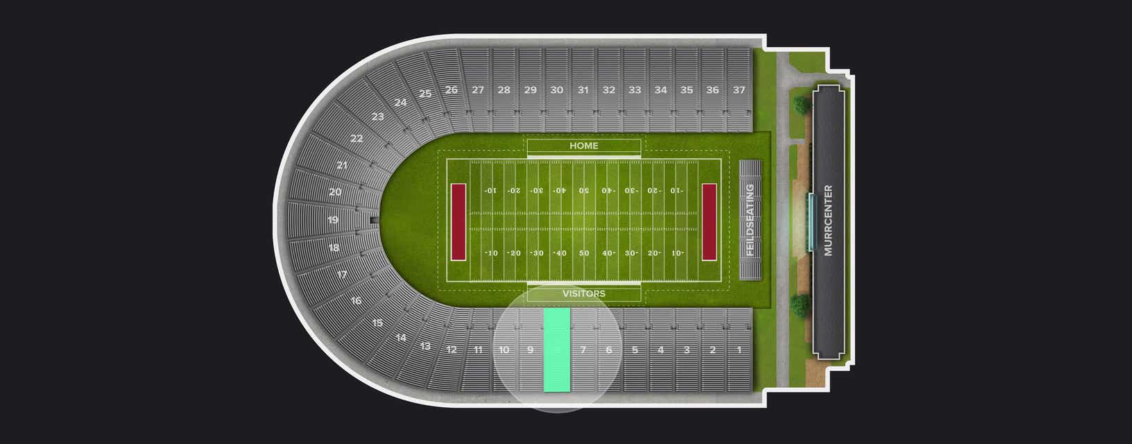 Seat view from Premium