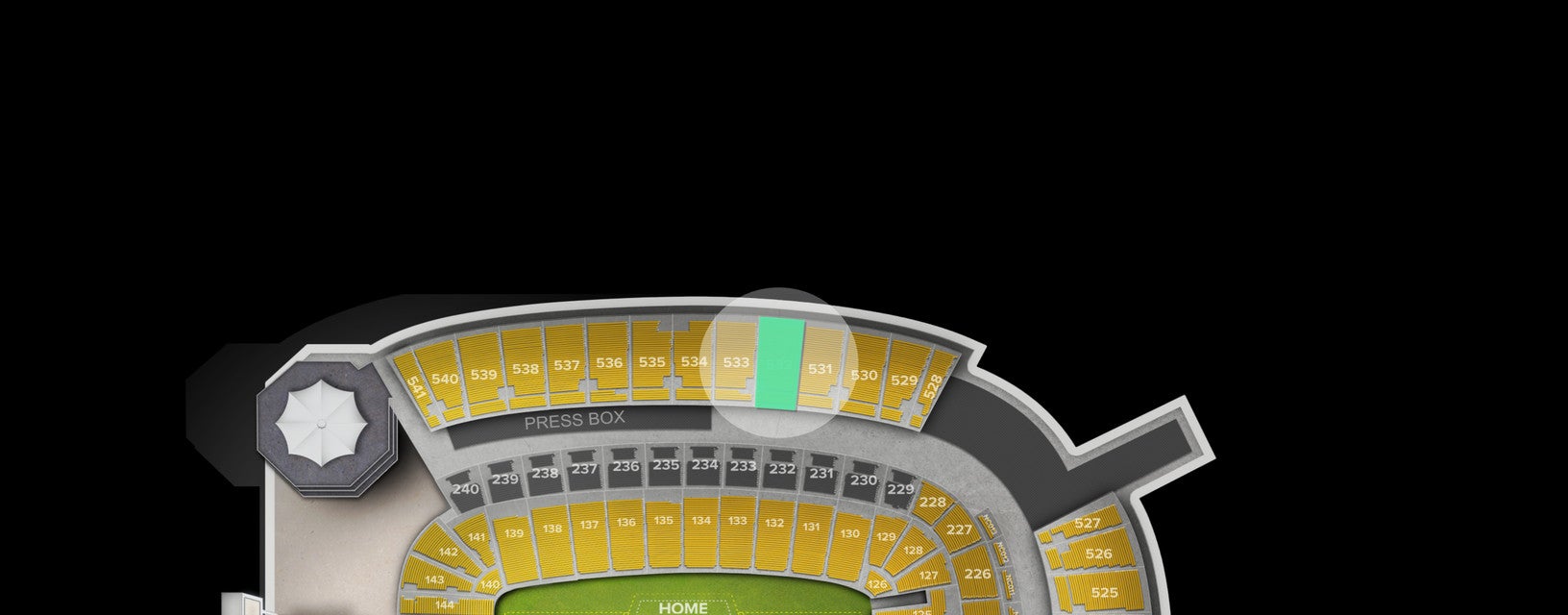 Seat view from Upper Level