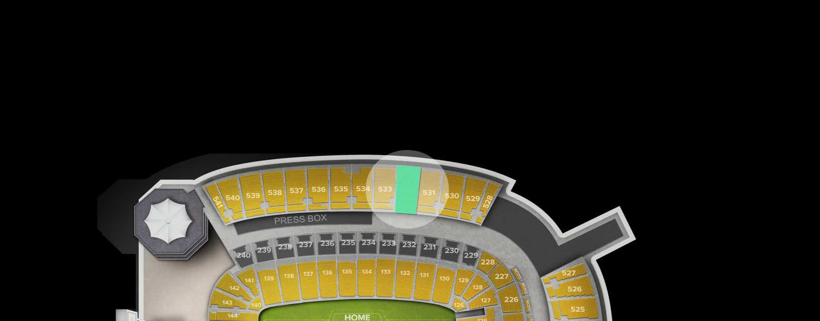 Seat view from Upper Level
