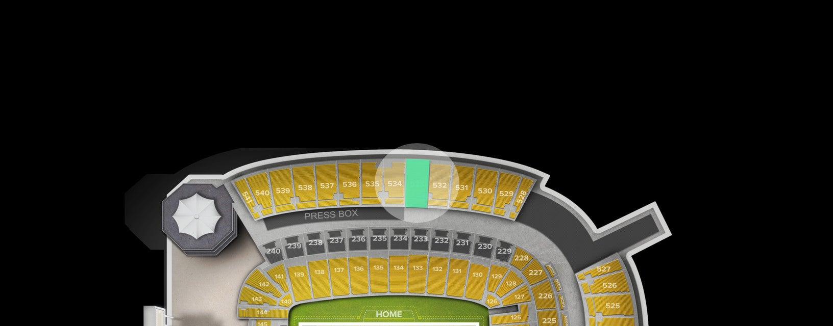Seat view from Upper Level