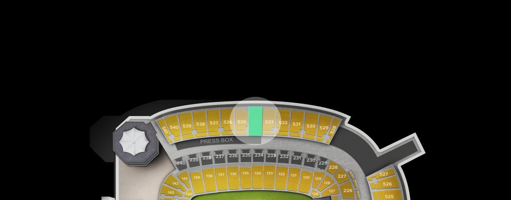 Seat view from Upper Level