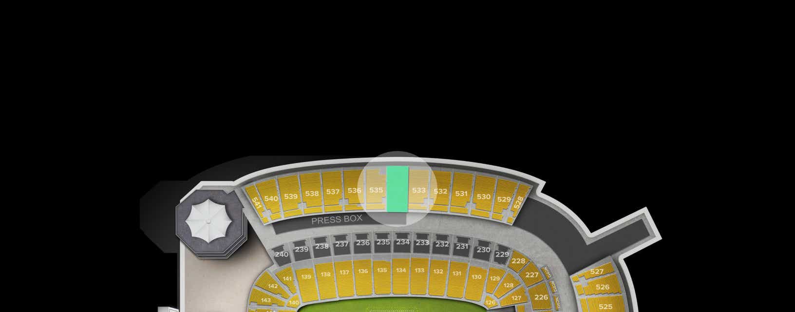 Seat view from Upper Level