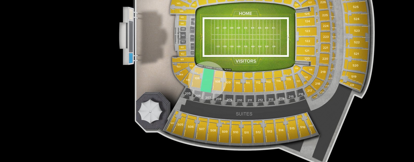Seat view from Lower Level