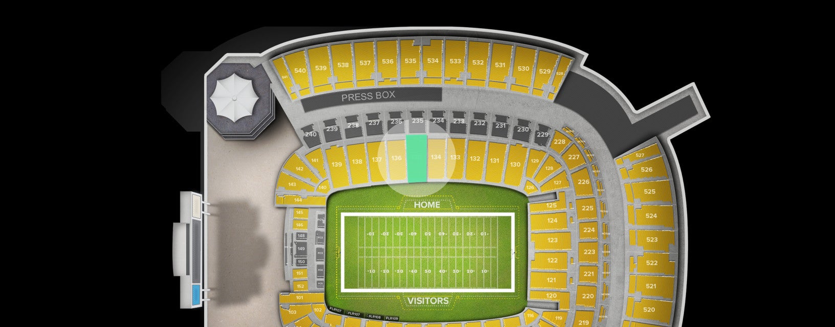 Seat view from Lower Level