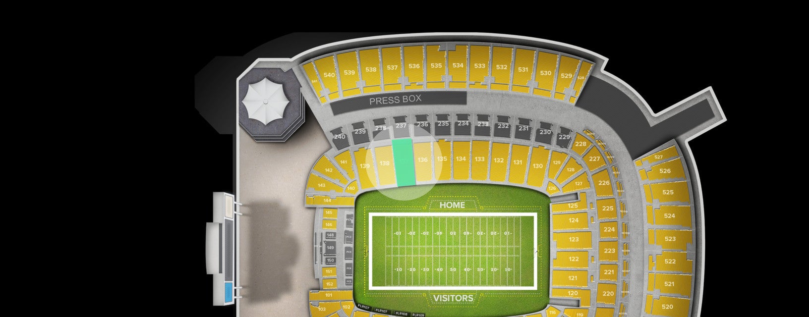 Seat view from Lower Level