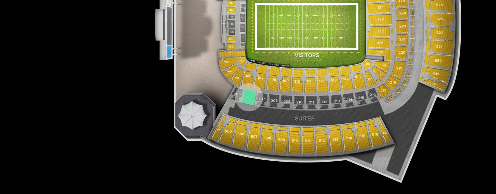 Seat view from Club East