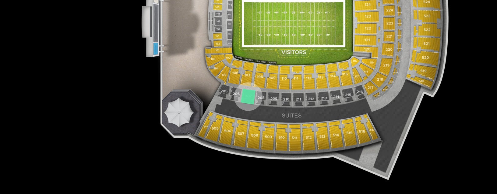 Seat view from Club East