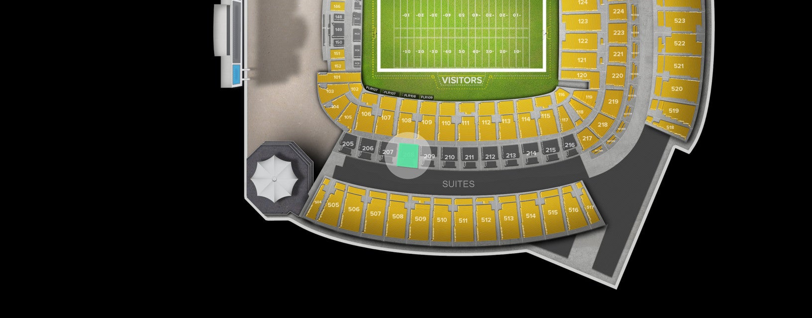 Seat view from Club East