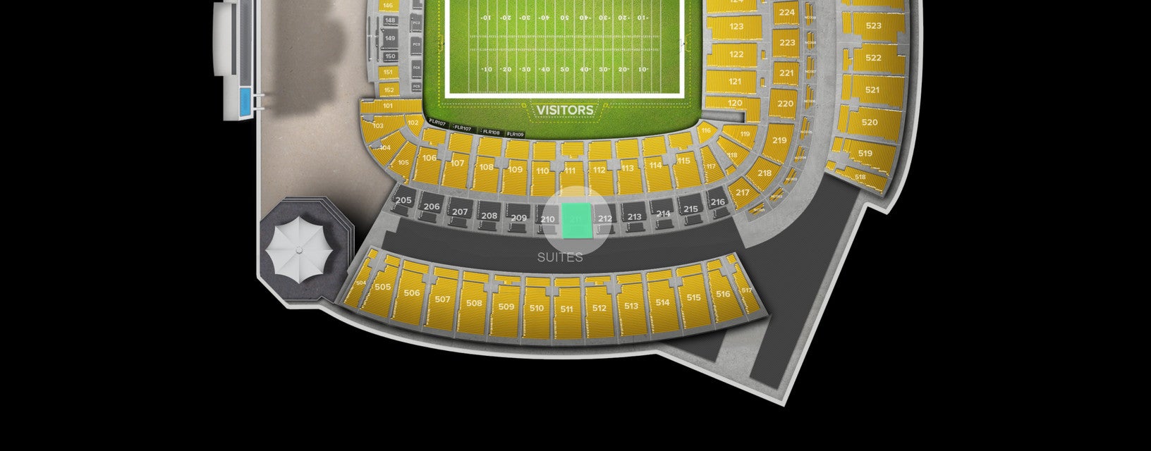 Seat view from Club East