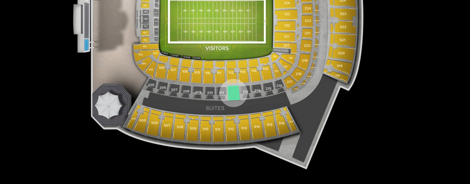 Seat view from Club East