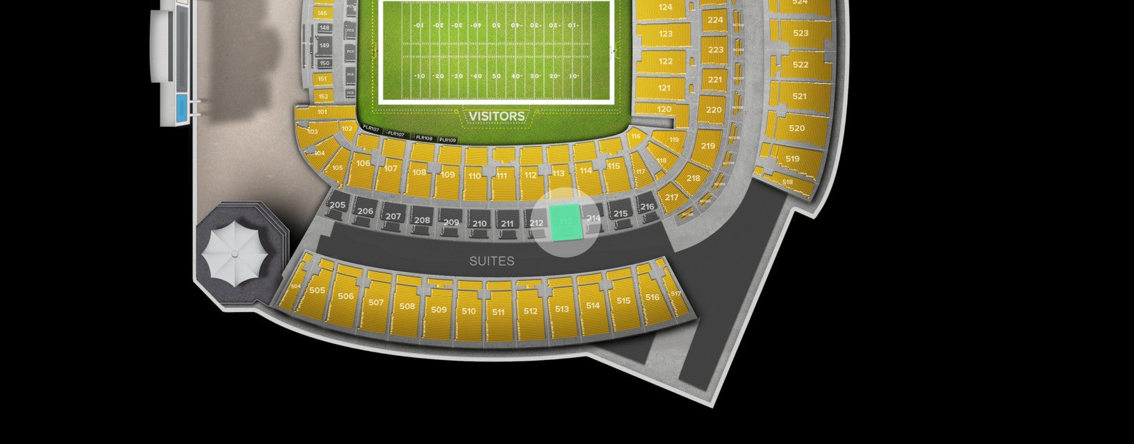 Seat view from Club East