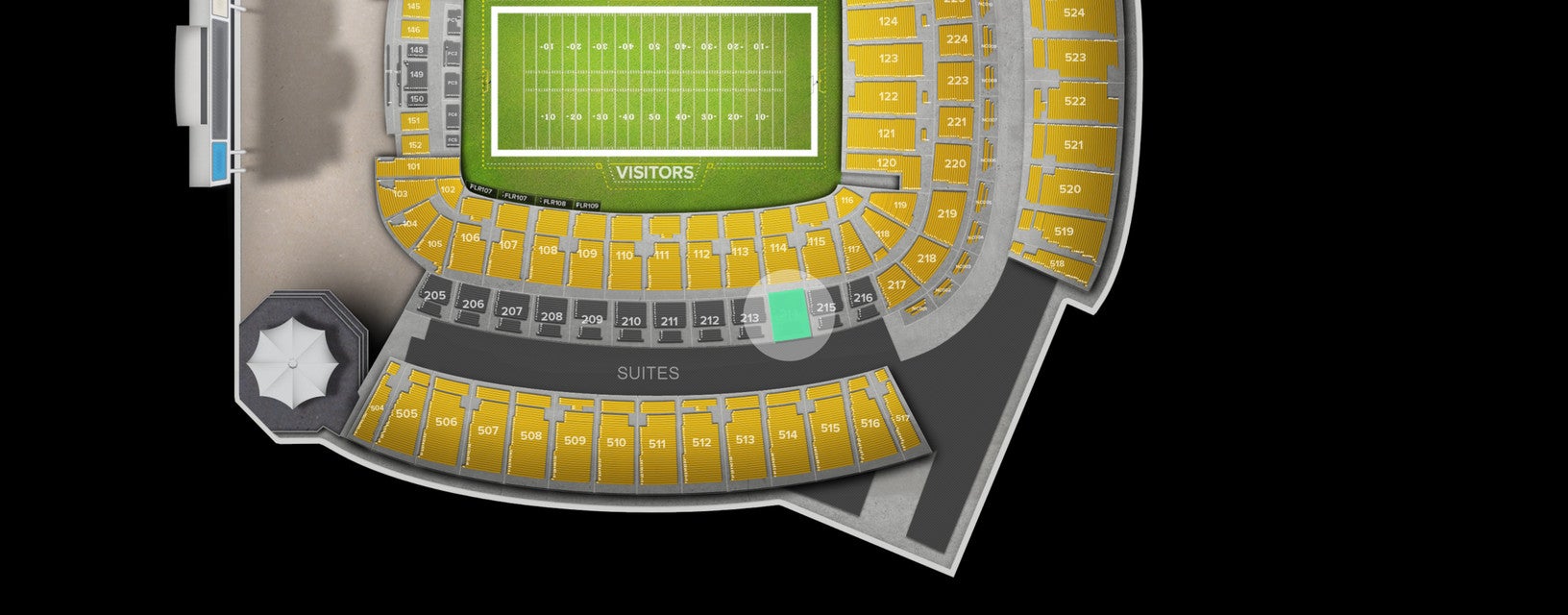 Seat view from Club East