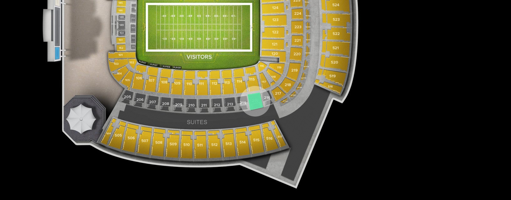 Seat view from Club East