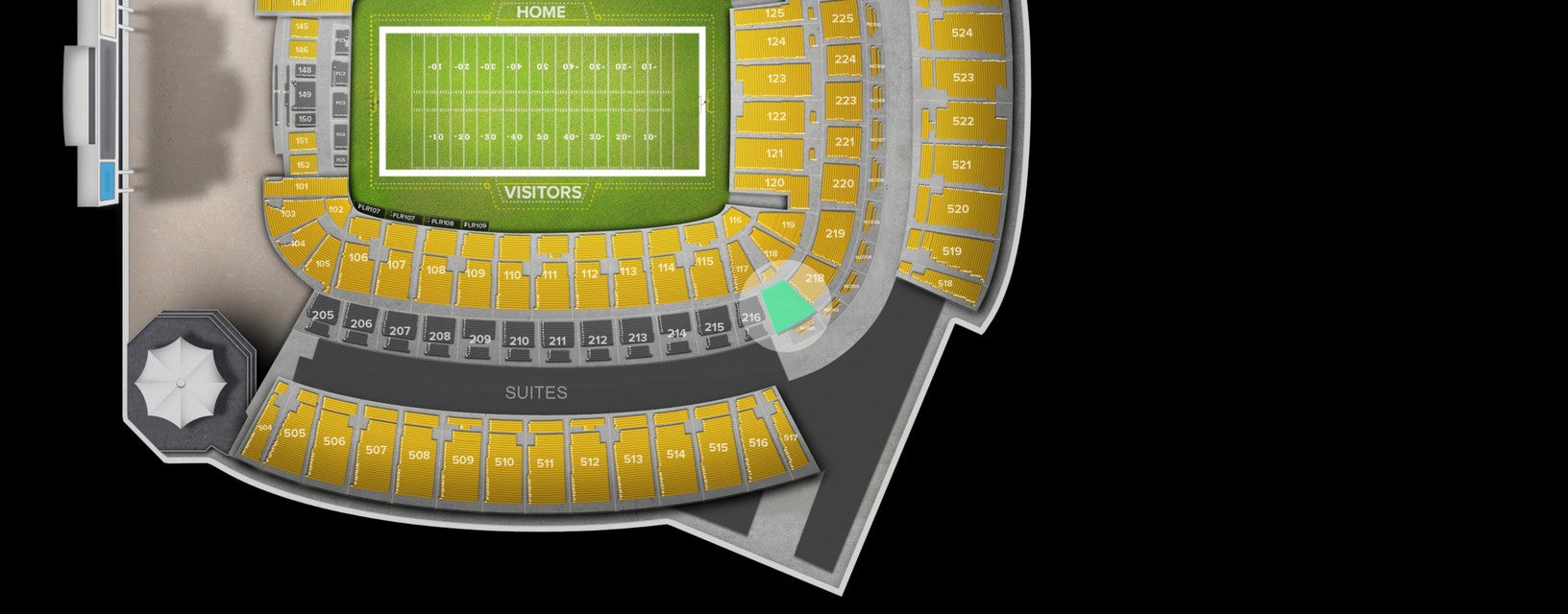 Seat view from Lower Level