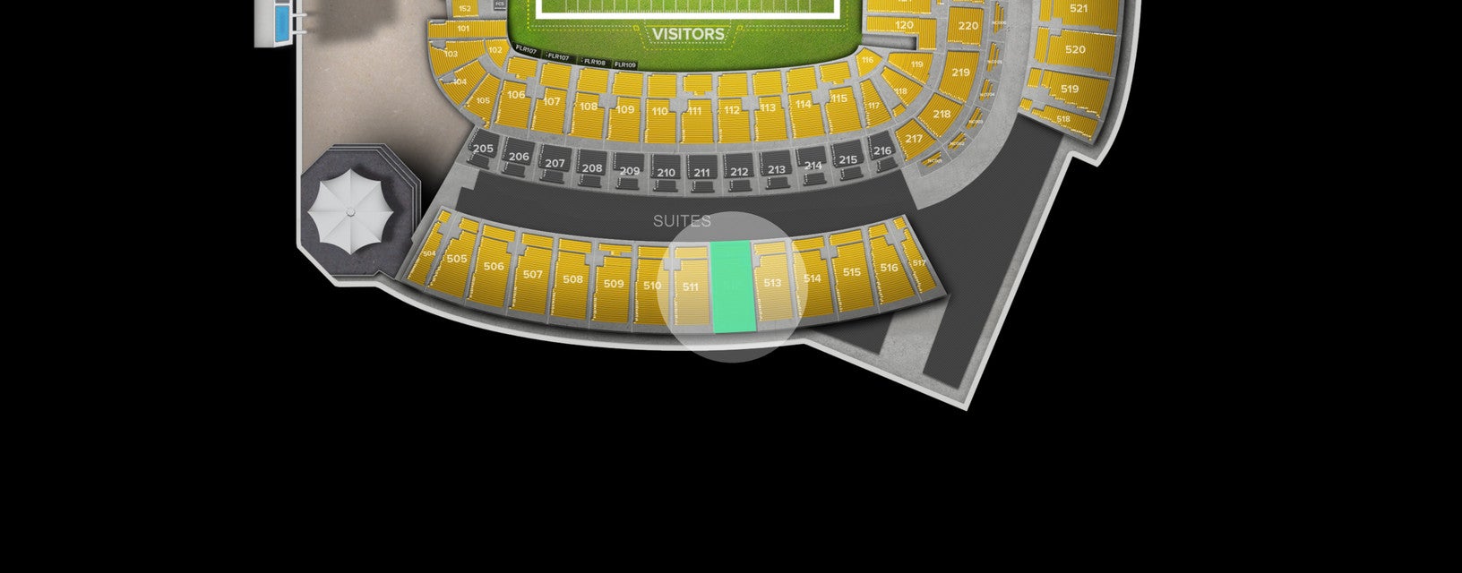 Seat view from Upper Level